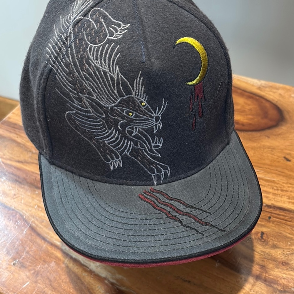 Embroidered Black and Gold Men's Cap